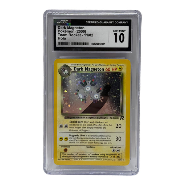 2000 Pokémon Team Rocket Dark Magneton Holo 11/82 CGC 10 GEM MINT