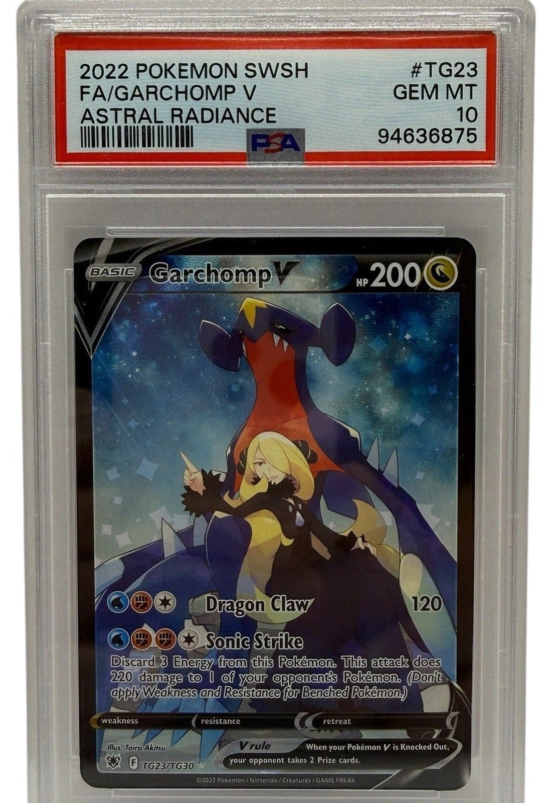 2022 Pokémon SWSH Astral Radiance Garchomp V FA #TG23 PSA 10 GEM MINT — photo 1