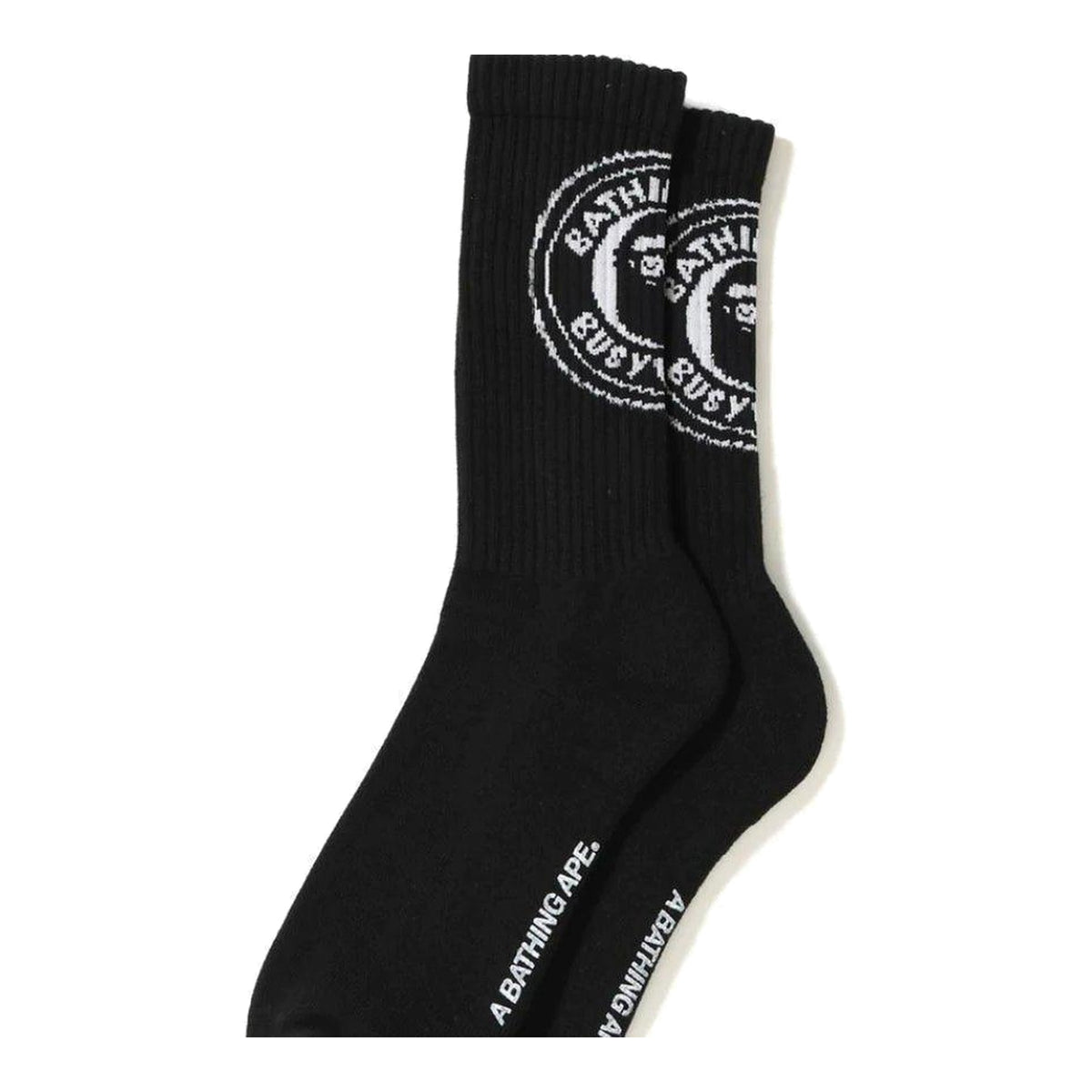 BAPE Ape Black Socks White Circle Logo - Supra Sneakers