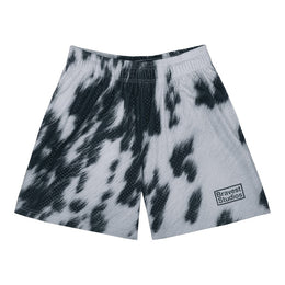 Bravest Studios Cow Print Shorts Black