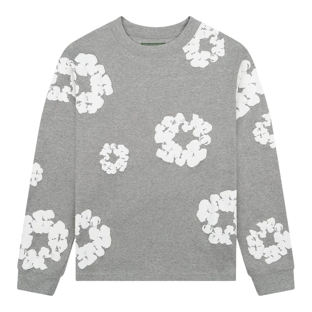 Denim Tears Long Sleeve Cotton Wreath Tee Grey