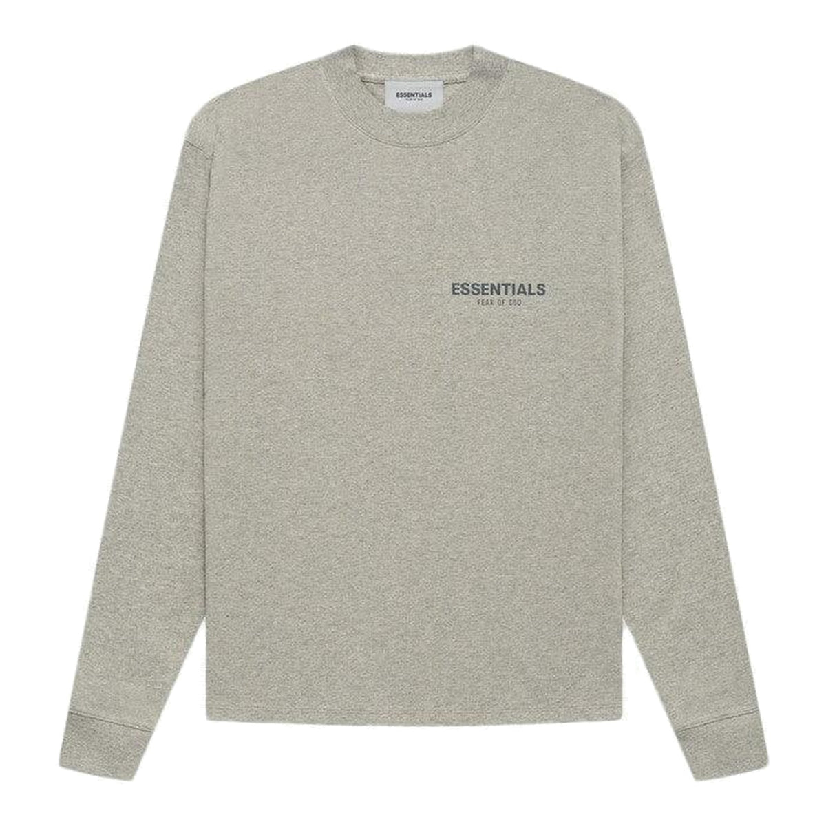 Fear of God Essentials Long Sleeve T-shirt Dark Heather Oatmeal - Supra Sneakers
