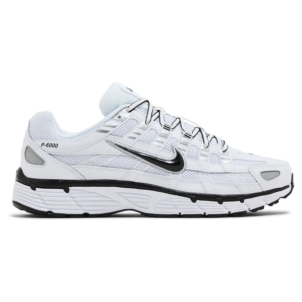 Nike P-6000 White Metallic Silver Black sneakers — style CD6404-107 — photo 1 of 5