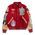 Star Wars x Civil Regime Rebellion Letterman Jacket Deep Red & Sand
