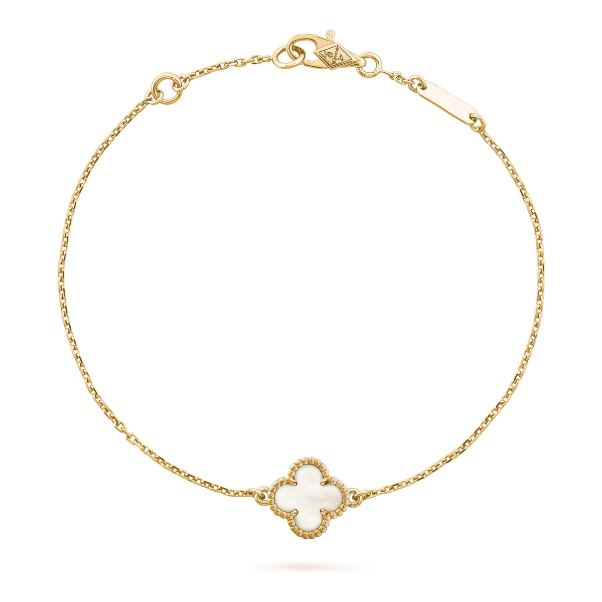 Van Cleef & Arpels Sweet Alhambra bracelet 18K yellow gold, Mother-of-pearl