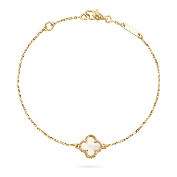Van Cleef & Arpels Sweet Alhambra bracelet 18K yellow gold, Mother-of-pearl