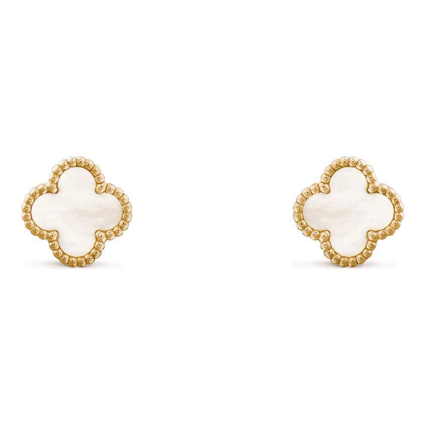 Van Cleef & Arpels Sweet Alhambra earstuds 18K yellow gold, Mother-of-pearl