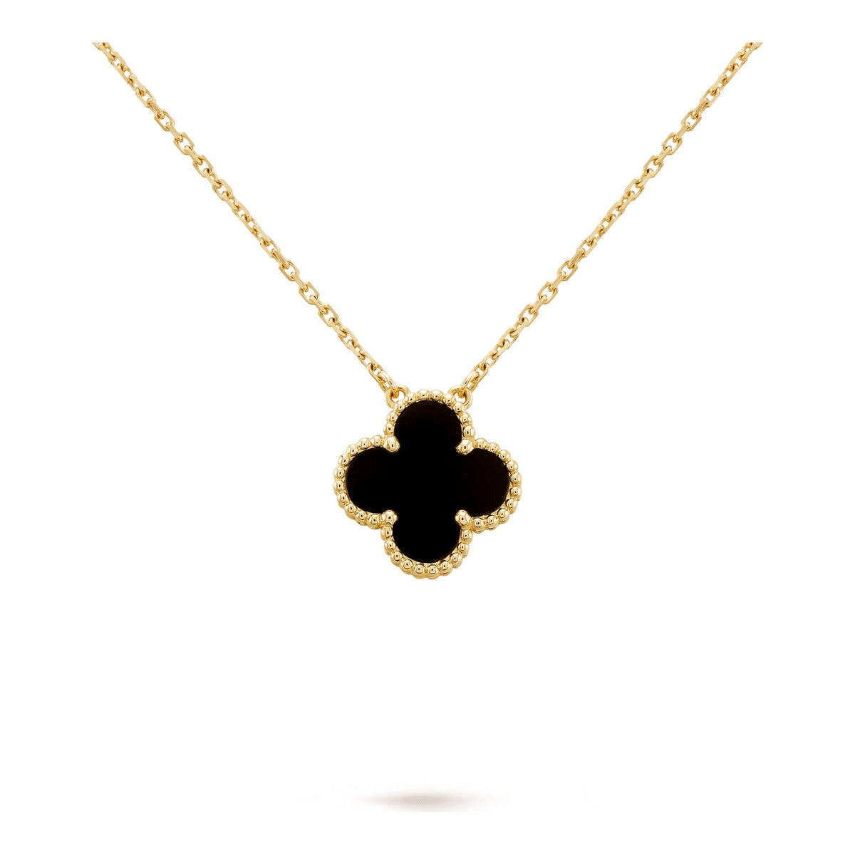 Van Cleef & Arpels Vintage Alhambra pendant 18K yellow gold, Onyx