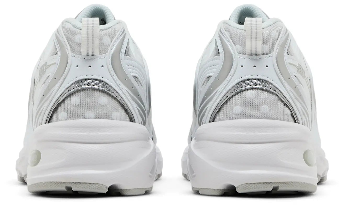 New Balance 530 White Silver Metallic Polka Dots