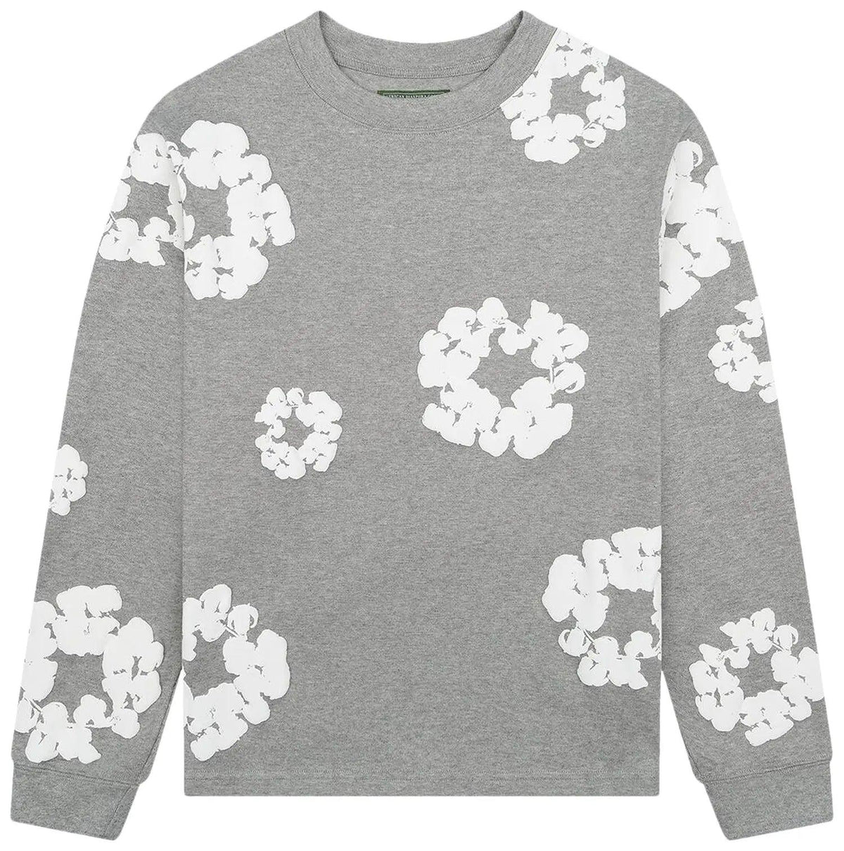Denim Tears Long Sleeve Cotton Wreath Tee Grey