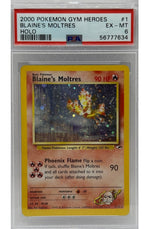 2000 Pokémon Gym Heroes Blaine's Moltres Holo 1/132 PSA 6 EX - MT - Image 3