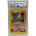 2000 Pokémon Gym Heroes Blaine's Moltres Holo 1/132 PSA 6 EX - MT - Image 1