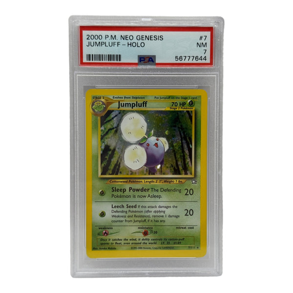 2000 Pokémon Neo Genesis Jumpluff Holo 7/111 PSA 7 NEAR MINT
