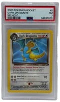 2000 Pokémon Équipe Rocket Dragonite Obscur ERREUR Pas de Holo 5/82 PSA 7 NEAR MINT