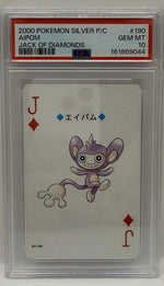 2000 Pokémon Silver Playing Cards Aipom Jack of Diamonds #190 PSA 10 GEM MINT — original photo 1 - Image 3