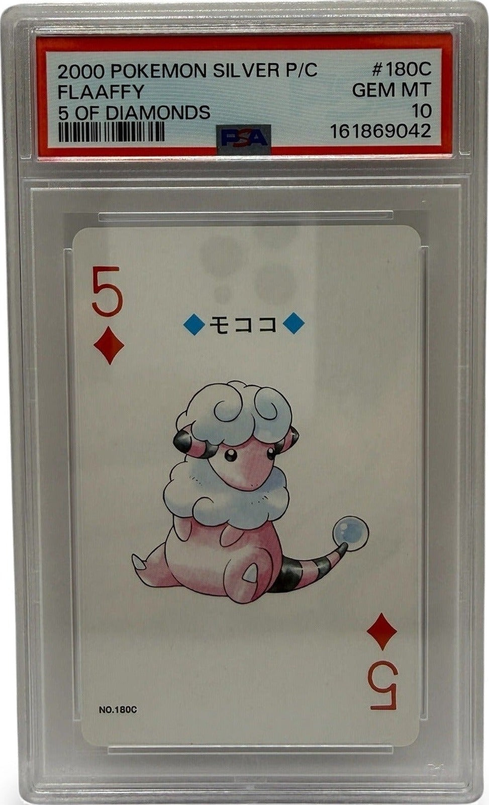 2000 Pokémon Silver Playing Cards Flaaffy 5 of Diamonds #180C PSA 10 GEM MINT — photo 1