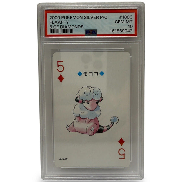2000 Pokémon Silver Playing Cards Flaaffy 5 of Diamonds #180C PSA 10 GEM MINT — photo 1