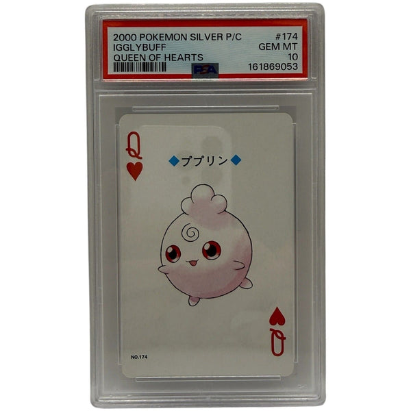 2000 Pokémon Silver Playing Cards Igglybuff Queen of Hearts #174 PSA 10 GEM MINT — photo 1