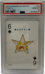 2000 Pokémon Silver Playing Cards Staryu 6 of Clubs #120 PSA 10 GEM MINT — photo 1 - Image 1
