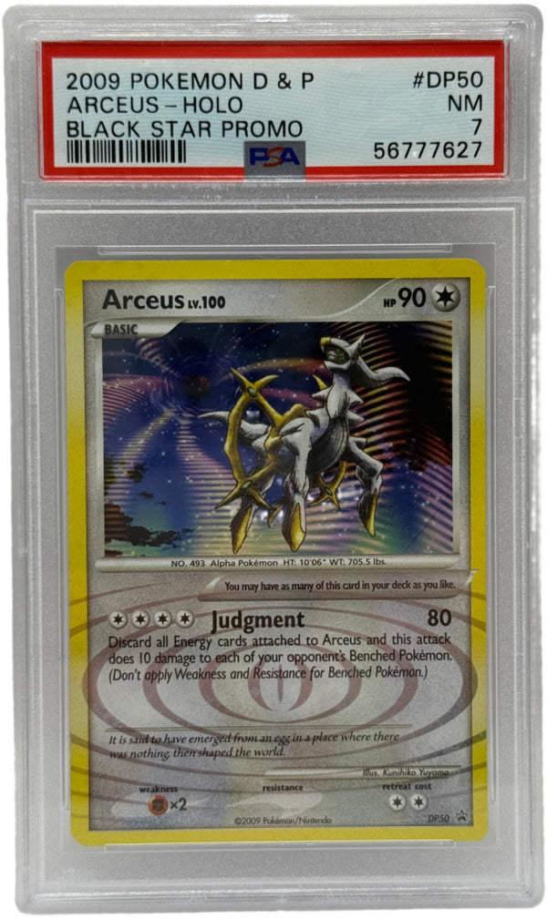 2009 Pokémon Diamond & Pearl Arceus Holo Black Star Promo DP50 PSA 7 NEAR MINT