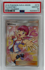 2018 Pokémon Lost Thunder Whitney Full Art 214/214 PSA 10 GEM MINT - Image 3