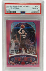2019 Panini Chronicles Tyler Herro Pink Rookie Card #252 PSA 10 GEM MINT - Image 1