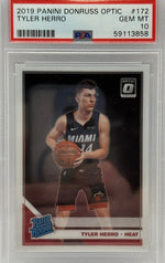 2019 Panini Donruss Optic Tyler Herro Base Rookie Card #172 PSA 10 GEM MINT - Image 1