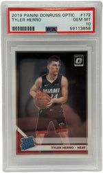 2019 Panini Donruss Optic Tyler Herro Base Rookie Card #172 PSA 10 GEM MINT - Image 1