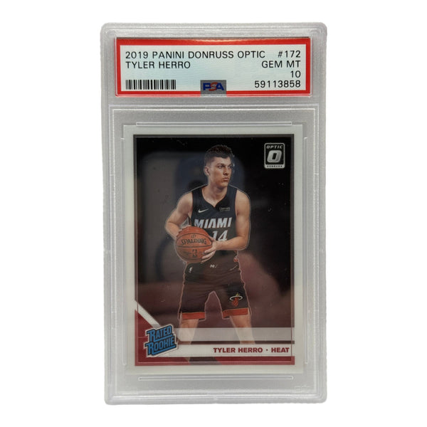 2019 Panini Donruss Optic Tyler Herro Base Rookie Card #172 PSA 10 GEM MINT