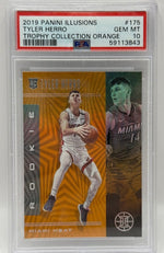 2019 Panini Illusions Tyler Herro Trophy Collection Orange Rookie Card #175 PSA 10 GEM MINT - Image 3