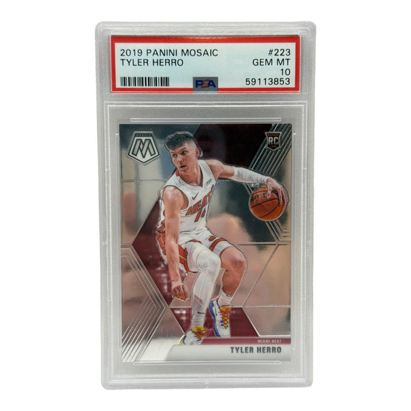 2019 Panini Mosaic Tyler Herro Rookie Card #223 PSA 10 GEM MINT