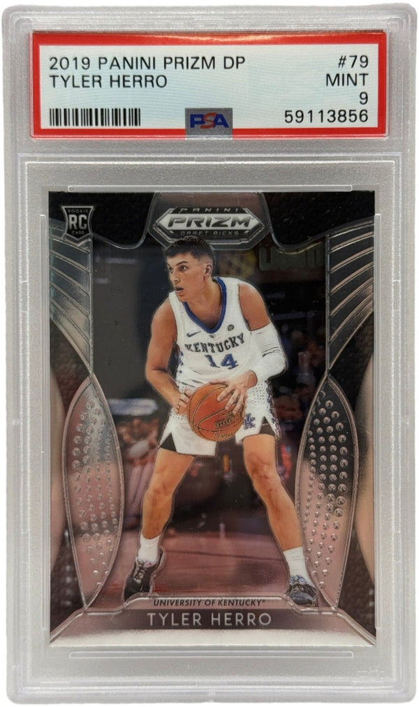2019 Panini Prizm Draft Picks Tyler Herro Rookie Card #79 PSA 9 MINT
