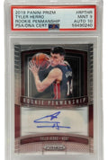 2019 Panini Prizm 泰勒·希罗 新秀签名单卡 #RPTHR PSA 9 近全新 且签名评级10