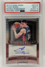 2019 Panini Prizm Tyler Herro Rookie Penmanship #RPTHR PSA 9 MINT & AUTO 10 - Image 3