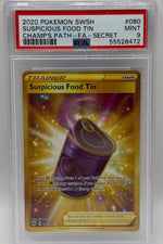 2020 Pokémon Champion's Path Suspicious Food Tin Gold Secre Rare 080/073 PSA 9 MINT - Image 3