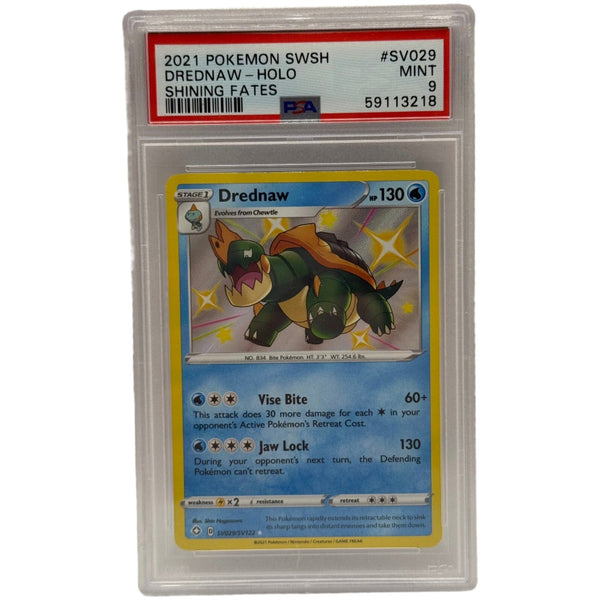 2021 Pokémon Shining Fates Shiny Drednaw Holo SV029/SV122 PSA 9 MINT