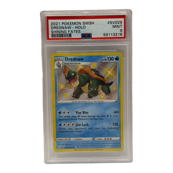 2021 Pokémon Shining Fates Shiny Drednaw Holo SV029/SV122 PSA 9 MINT