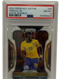 2022 Panini Prizm World Cup Qatar 2024 Vinicius Jr. White Sparkle #36 PSA 8 NM-MT