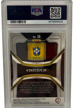 2022 Panini Prizm World Cup Qatar 2024 Vinicius Jr. White Sparkle #36 PSA 8 NM-MT — back - Image 2