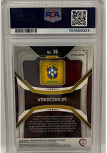 2022 Panini Prizm World Cup Qatar 2024 Vinicius Jr. White Sparkle #36 PSA 8 NM-MT — back (original photo) - Image 3