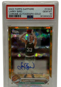 2023 Topps Chrome Sapphire Larry Bird Autograph Gold Refractor /50 PSA 10 GEM MINT