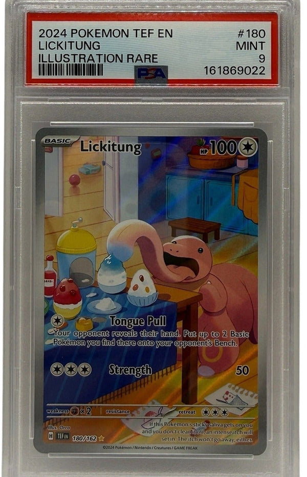 2024 Pokémon SV Temporal Forces Lickitung Illustration Rare #180 PSA 10 GEM MINT — photo 1