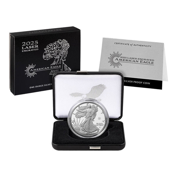 2025 Laser Engraved American Eagle One Ounce Silver Proof Coin - West Point (W)