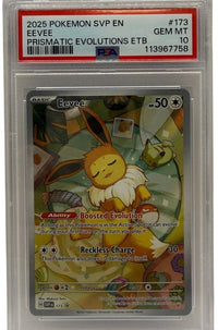 2025 Pokémon SV Prismatic Evolutions ETB Eevee Promo #173 PSA 10 GEM MINT