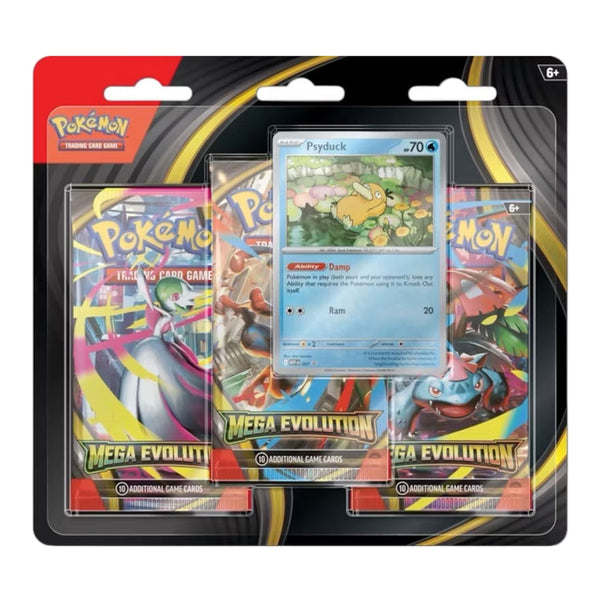 2025 Pokémon TCG: Mega Evolution 3-Pack Blister Pack (Psyduck)