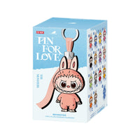 Pop Mart Labubu The Monsters Pendentif en peluche vinyle de la Série Pin pour l'amour (N-Z) Boîte aveugle unique