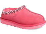Pink UGG slipper with decorative trim on a white background - Image 2