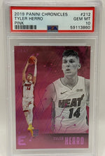 2019 Panini Chronicles Tyler Herro Pink Rookie Card #212 PSA 10 GEM MINT - Image 3