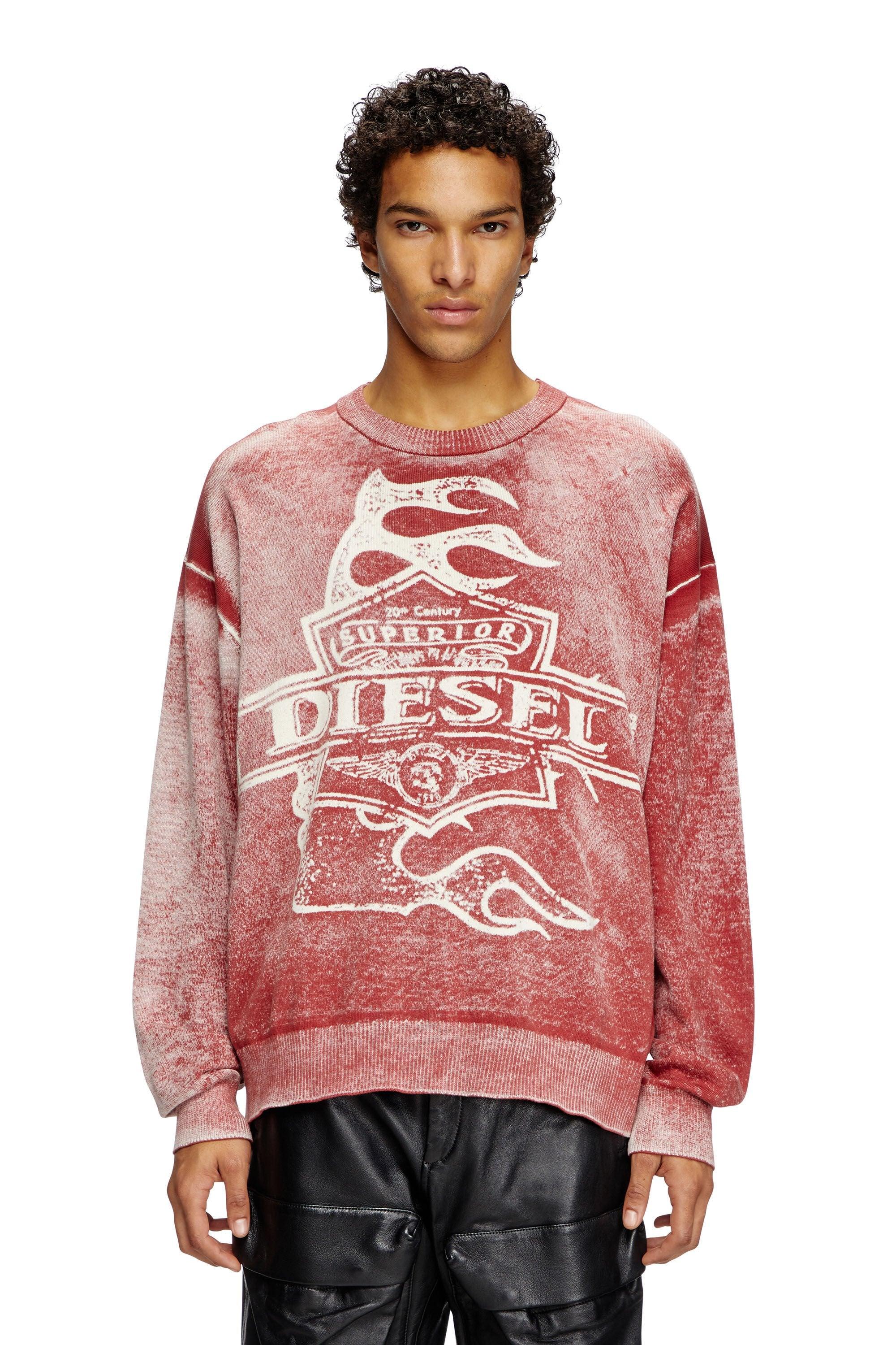 Diesel x Hellstar K-Belez Reverse Print Logo Jumper Red