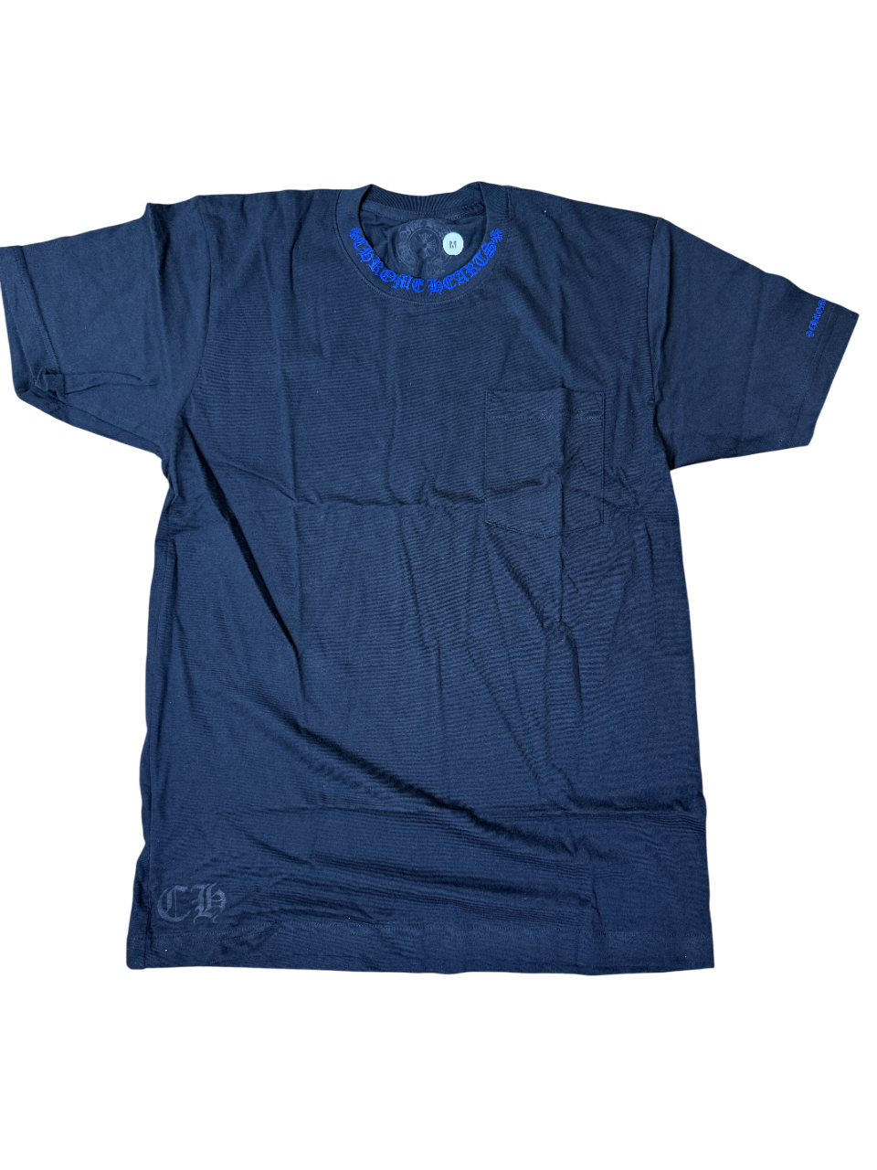 Chrome Hearts Neck Logo Pocket T-Shirt Black / Blue